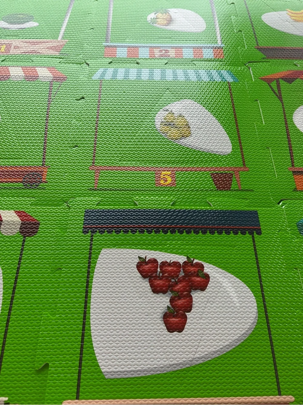 Fruit Market Puzzle Foam Play Mat - Green
